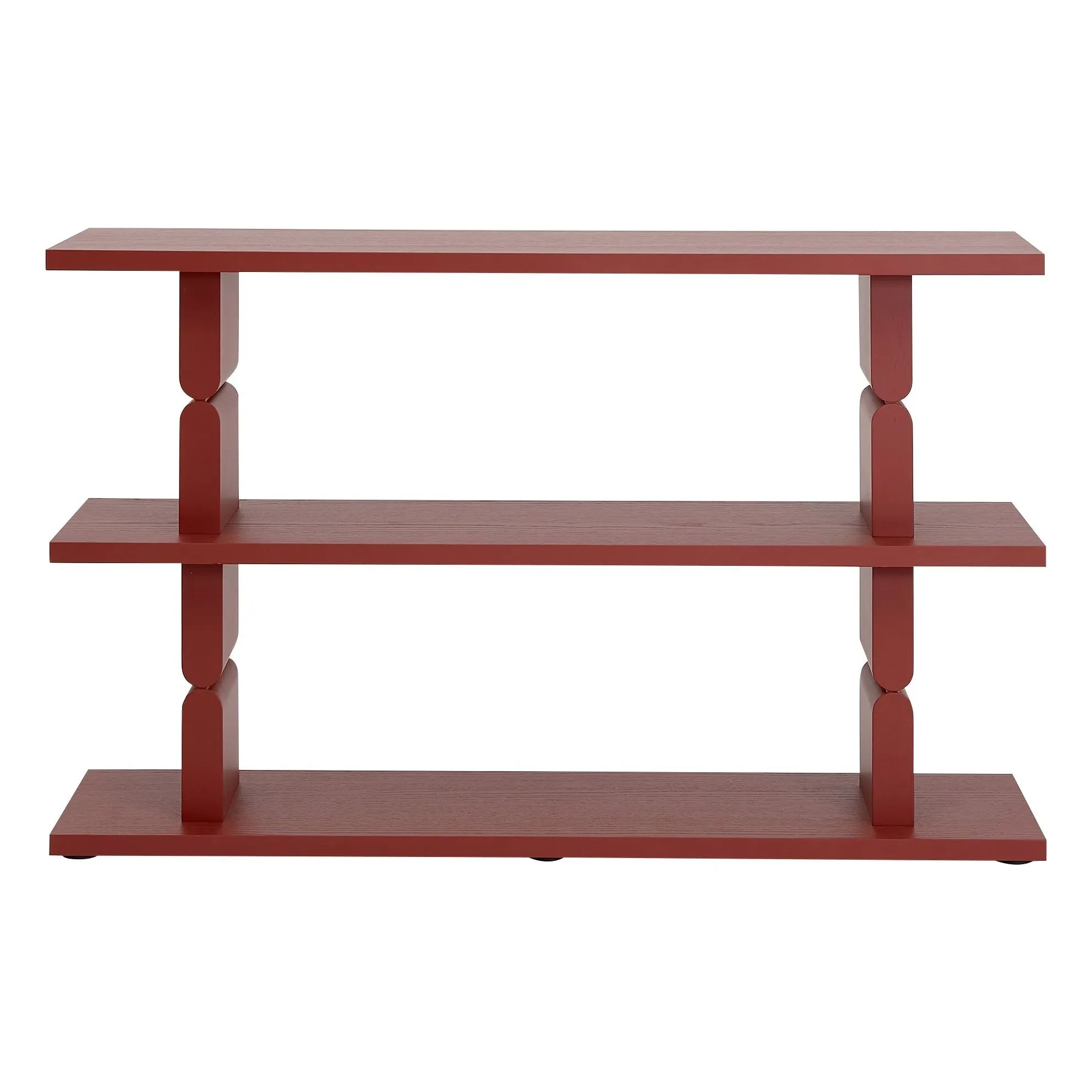 Nobodinoz - Estantería de madera pintada Noon | Rouge Brun