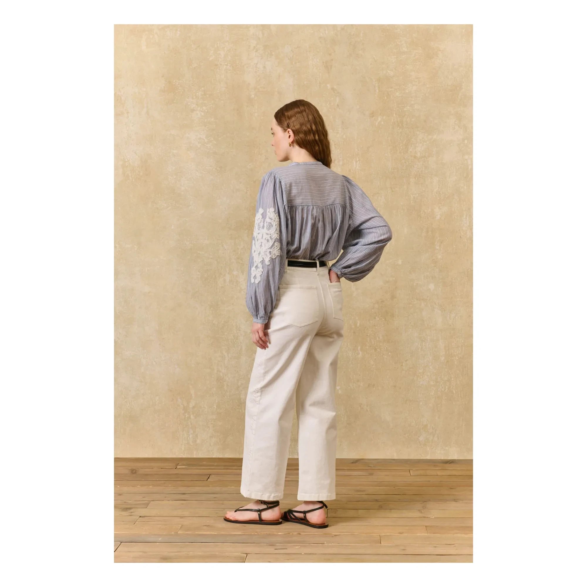 Louise Misha - Pantalones Solange de Algodón | Blanco