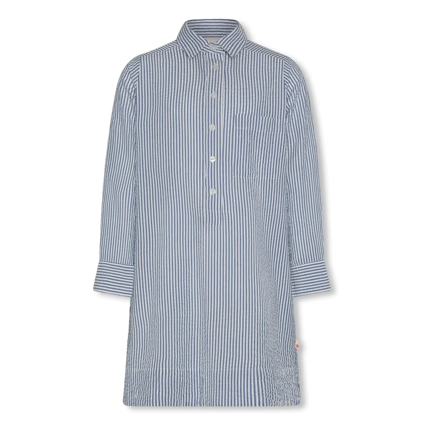 AO76 - Vestido camisero de rayas Hedy | Azul