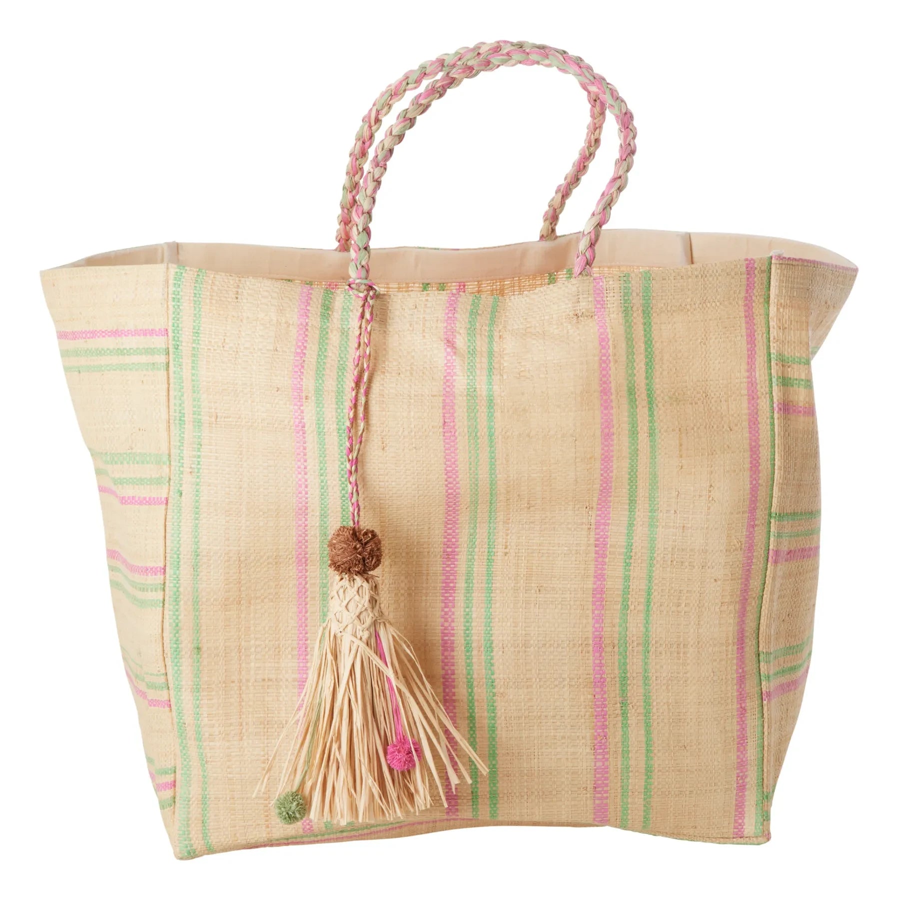 Rice - Bolso de compras a cuadros | Rosa