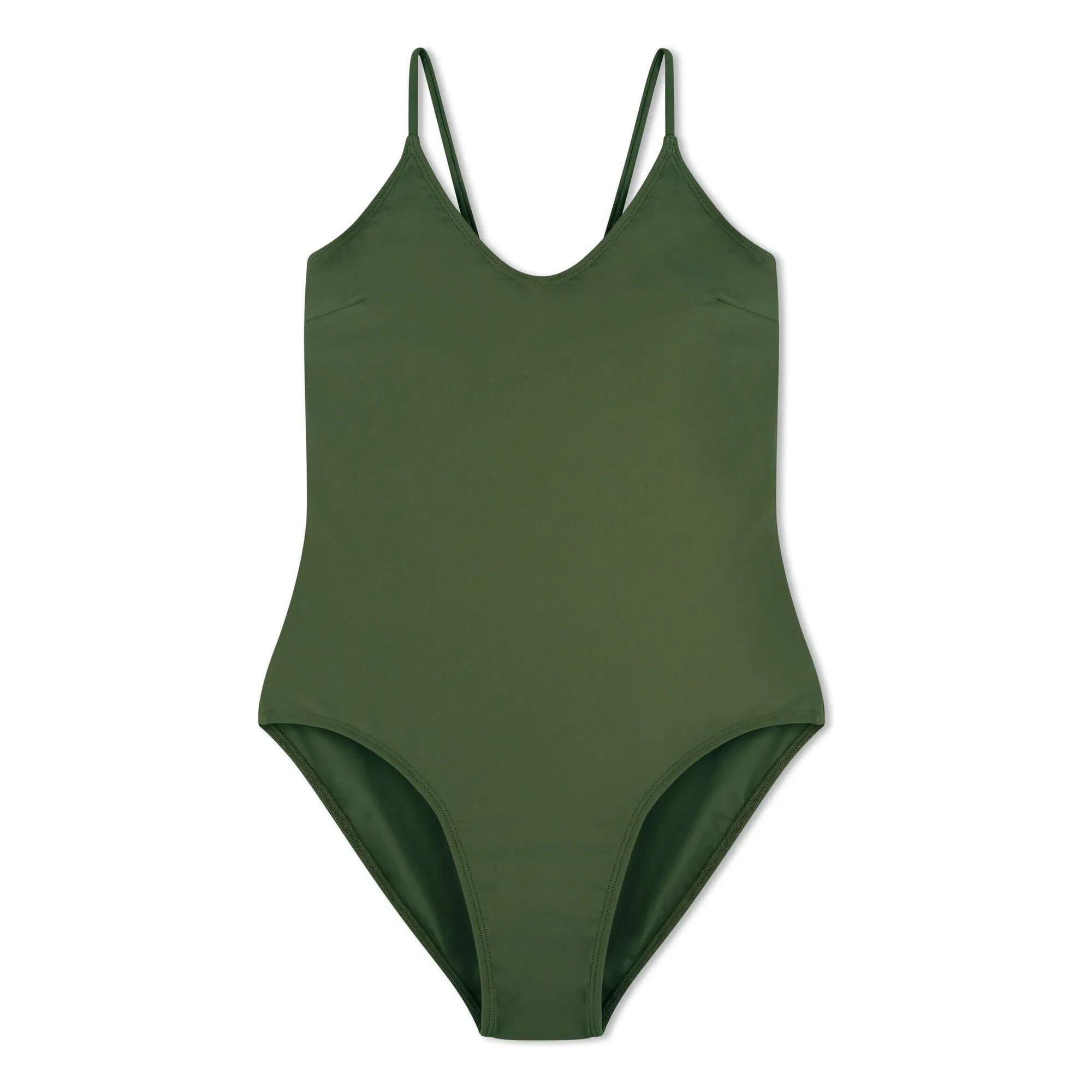 Matona - Jersey de cuello de pico de una pieza con fibras recicladas | Verde cromo
