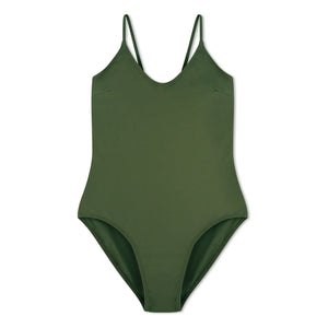Matona - Jersey de cuello de pico de una pieza con fibras recicladas | Verde cromo
