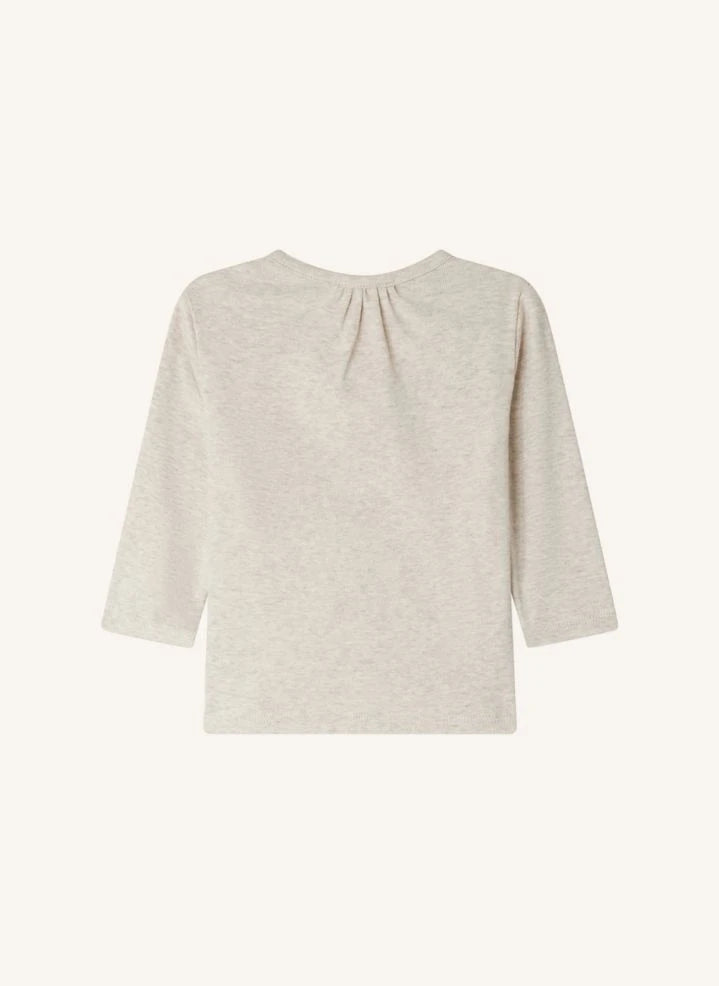 Bonpoint - Tahsina organik pamuklu fitilli T-shirt | Heather beige
