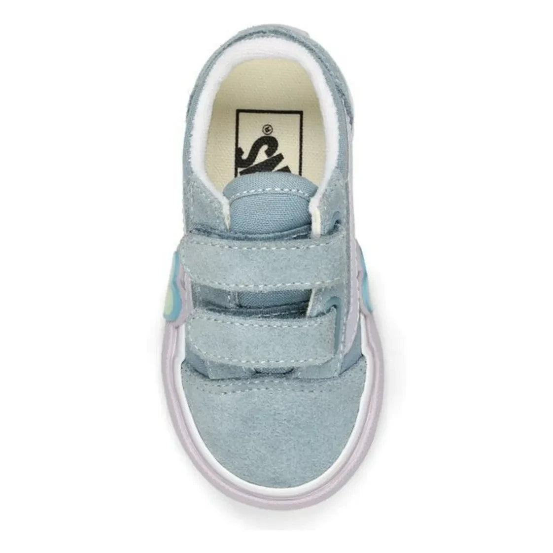 Vans - Zapatillas Old Skool V Heart con arañazos | Gris azul