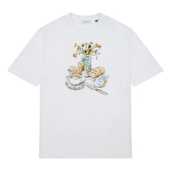 Edmmond Studios - Camiseta de algodón orgánico Edmmond Breakfast | Blanco