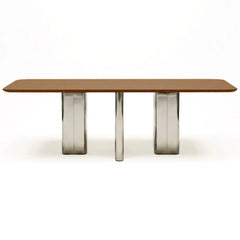 Gabrielle Paris - Mesa de comedor de madera lacada Chrysoline | Caramelo