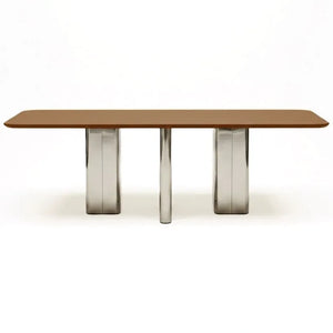 Gabrielle Paris - Mesa de comedor de madera lacada Chrysoline | Caramelo