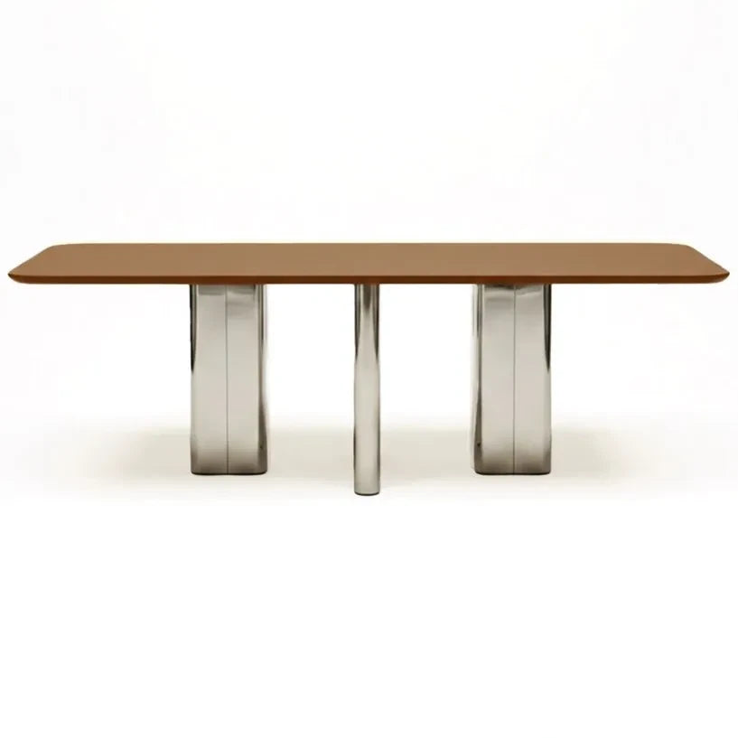 Gabrielle Paris - Mesa de comedor de madera lacada Chrysoline | Caramelo