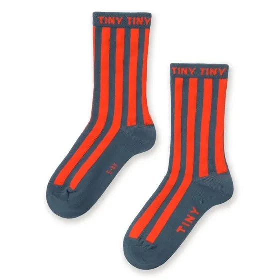 Tinycottons - Calcetines a rayas | Rojo