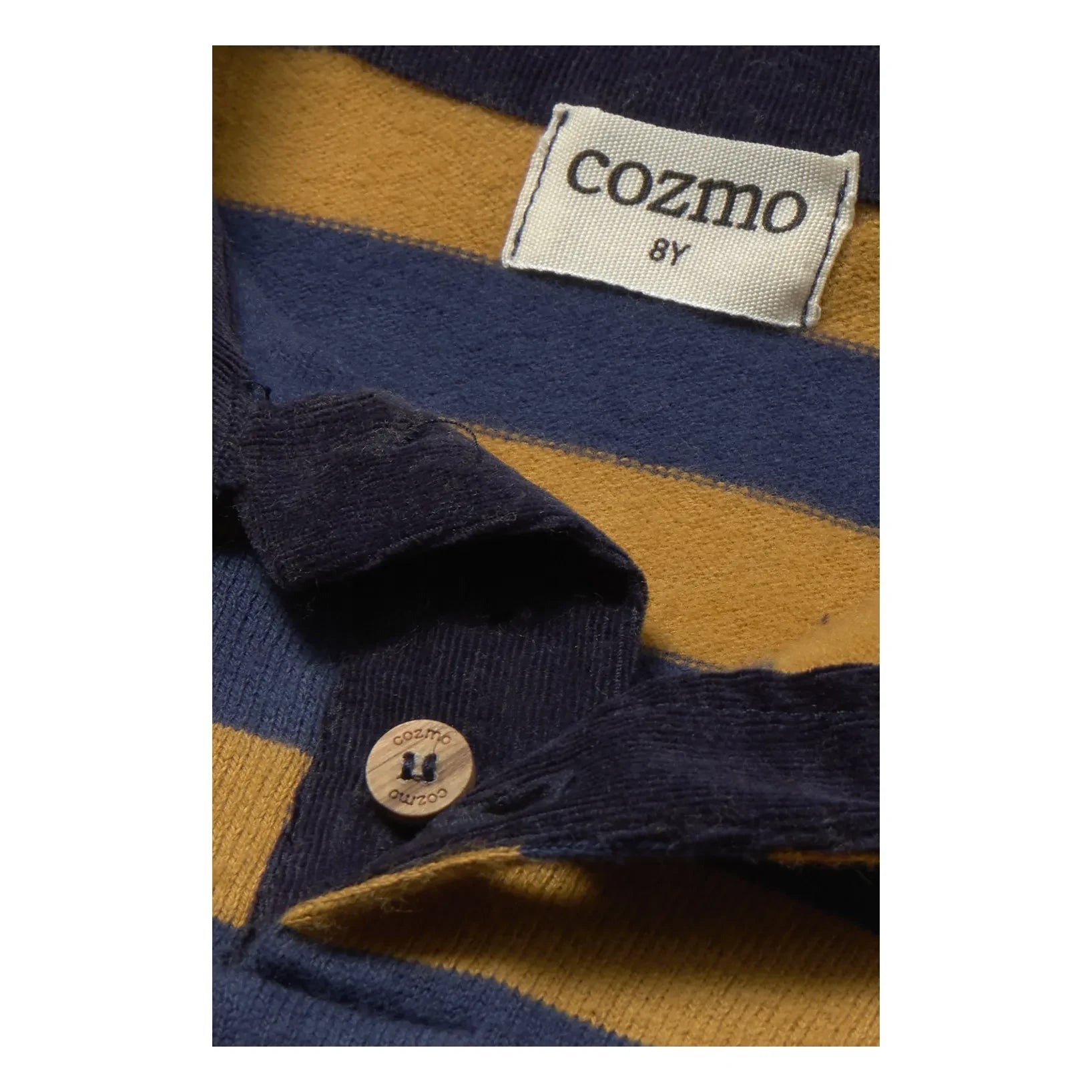 Cozmo - Çizgili Nepal polo tişört | Lacivert