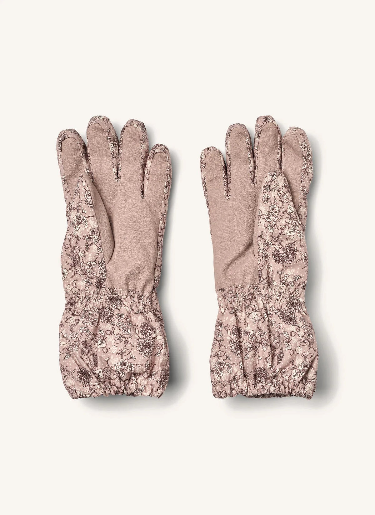 Wheat - Guantes de esquí Skiski con estampado de flores | Rosa