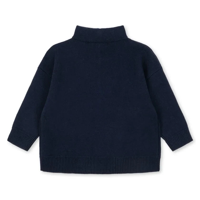 Konges Sløjd - Sudadera con Cremallera Mano | Azul noche