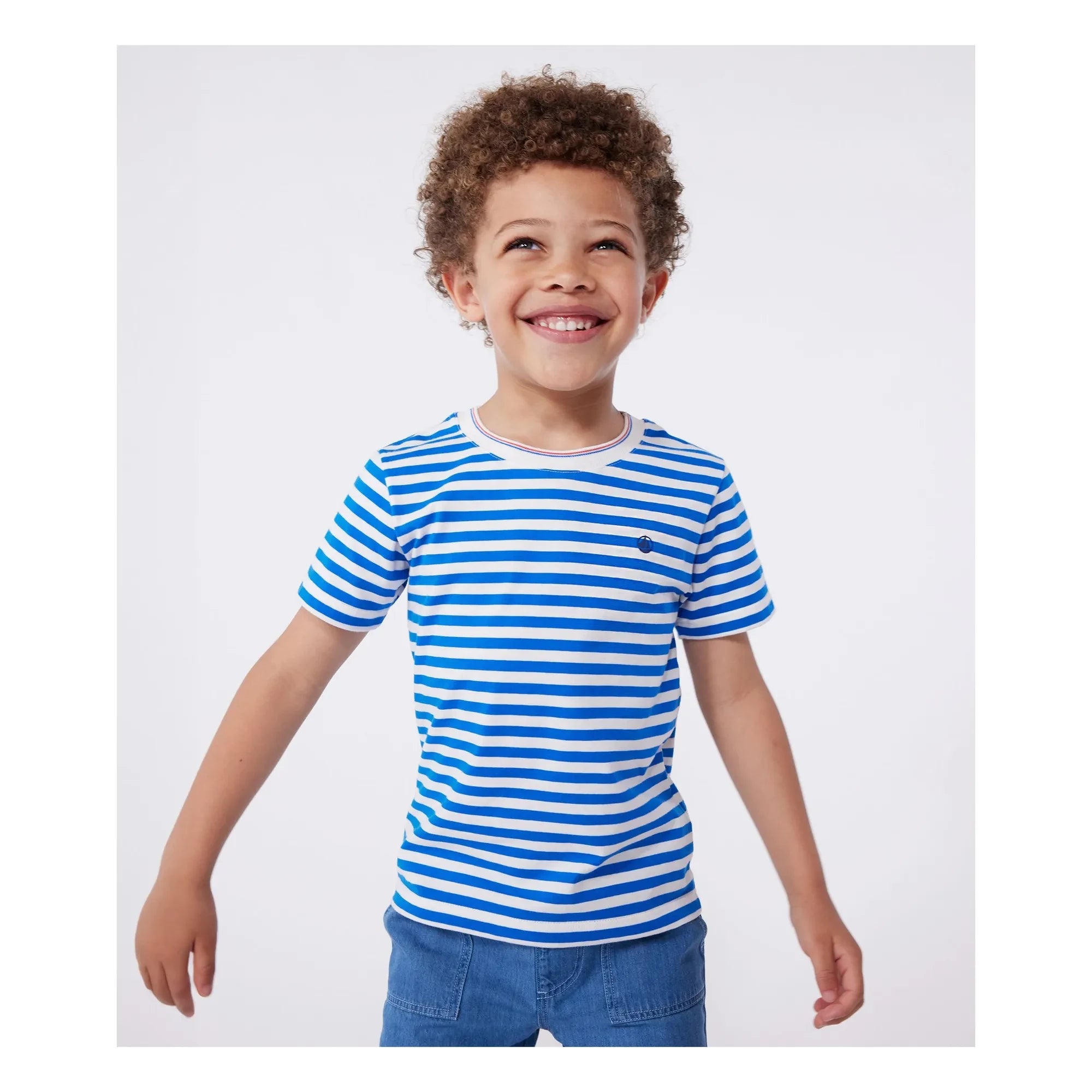 Petit Bateau - Camiseta de algodón orgánico Bipbip | Azul