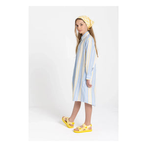 Smallable Kid - Vestido camisero de rayas Leya | Azul claro