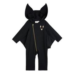 Mini Rodini - Bat suit de algodón orgánico | Negro