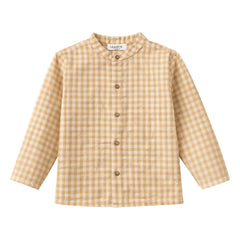 Lililotte - Camisa de Algodón Orgánico Seersucker Maxence Kareli | Amarillo