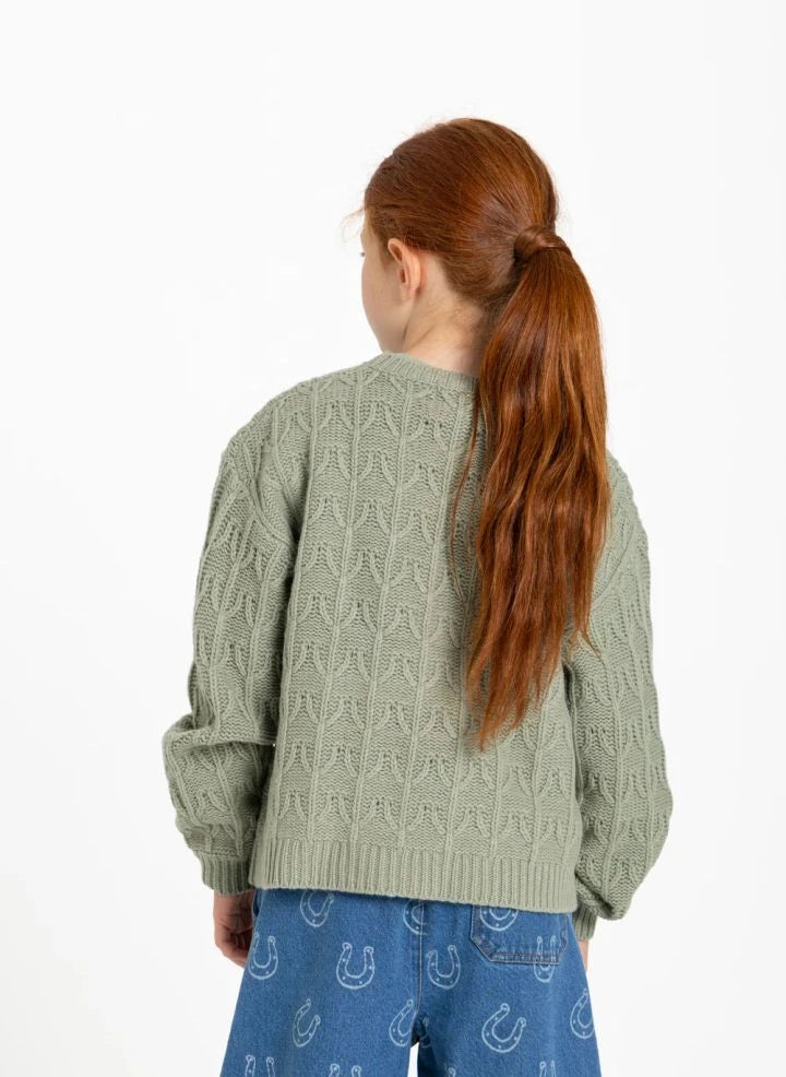 Hundred Pieces - Suéter de Merino Lacy | Verde Agua
