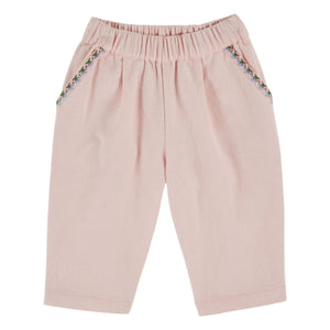 Emile et Ida - Pantalón con bolsillo bordado | Rosa