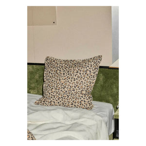 Gabrielle Paris - Funda de almohada de lino lavado | Leopardo