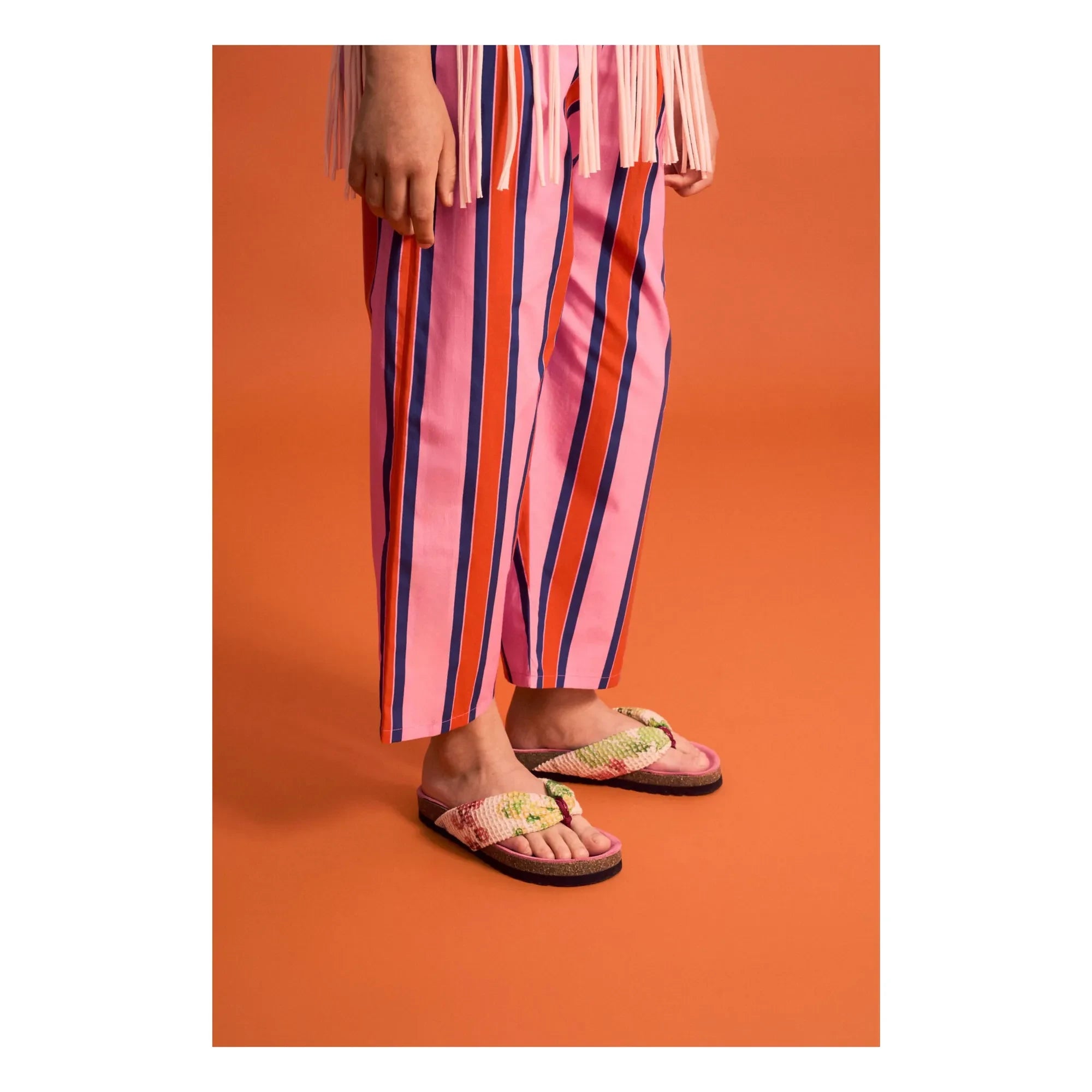 Maison Mangostan - Pantalones a Rayas | Rosa