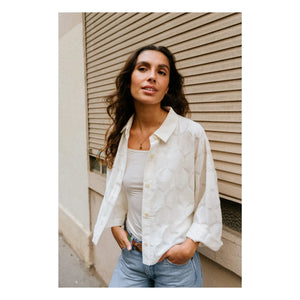 Sacrécoeur - Camisa Laelia Circle | Blanco Sucio