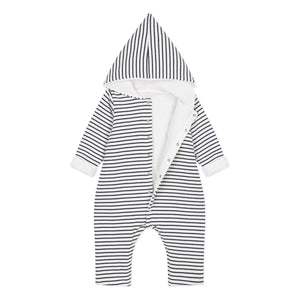 Petit Bateau - Mono largo con capucha | Azul marino