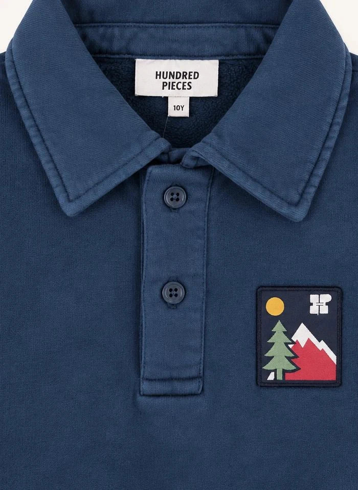 Hundred Pieces - Phoenix Mountain Sudadera de Algodón Orgánico | Gris azul