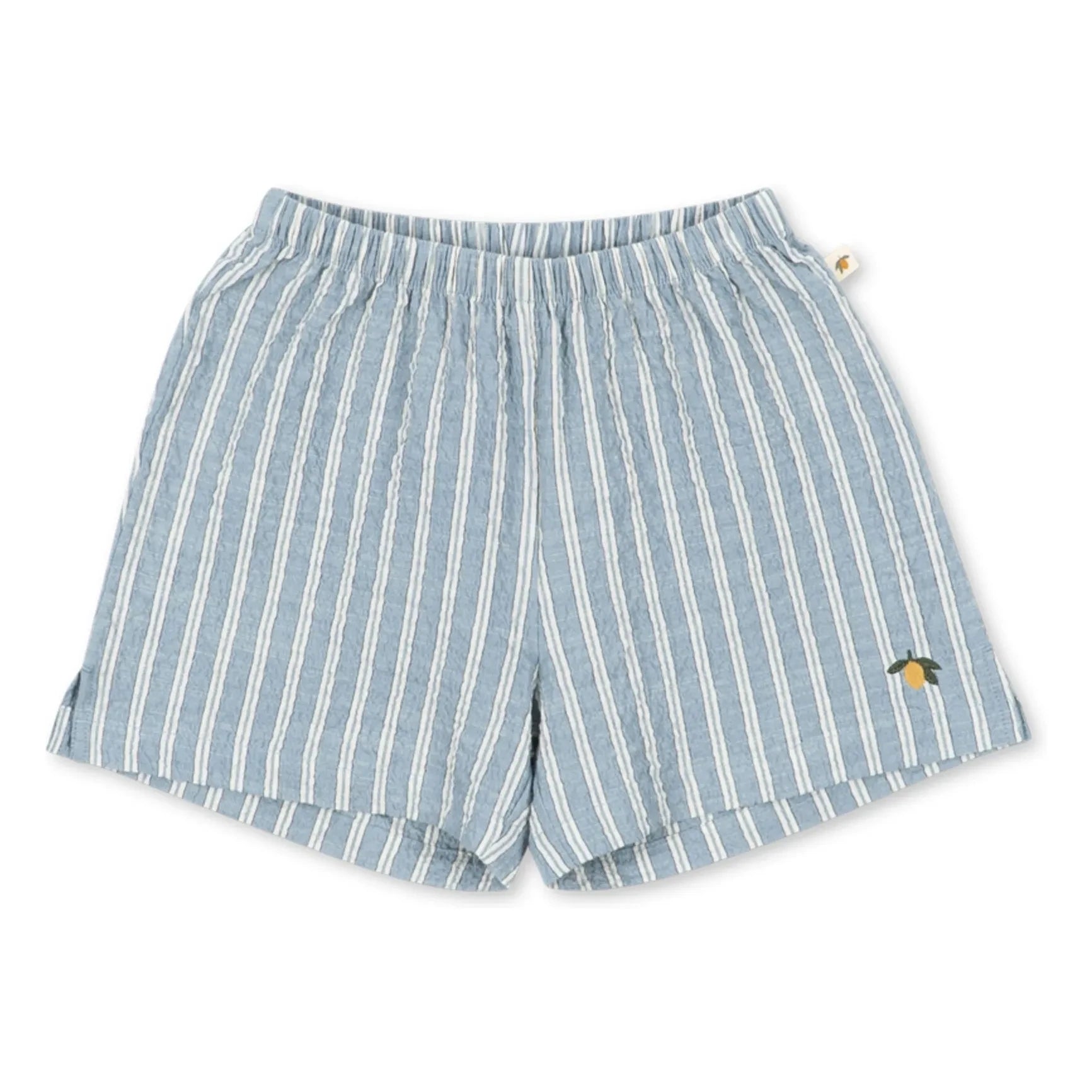 Konges Sløjd - Pantalones Cortos de Algodón Orgánico a Rayas Elliot | Azul
