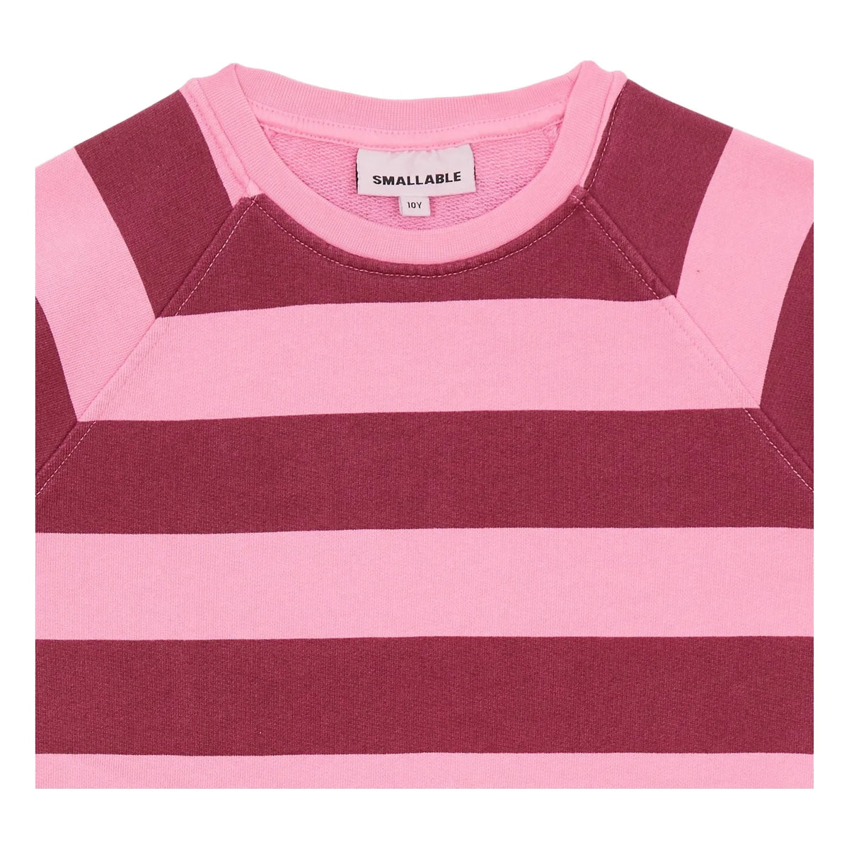 Smallable Kid - Vestido camiseta de rayas Azalea | Rosa caramelo