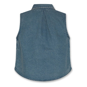 AO76 - Camisa vaquera sin mangas Jacky | Azul