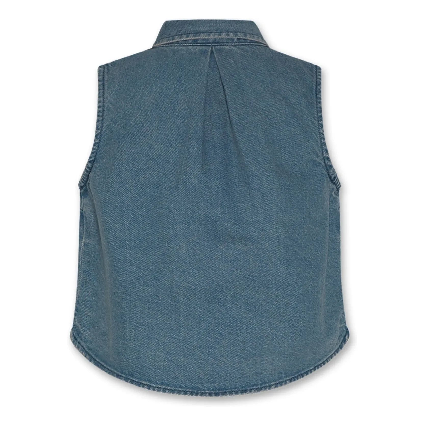 AO76 - Camisa vaquera sin mangas Jacky | Azul