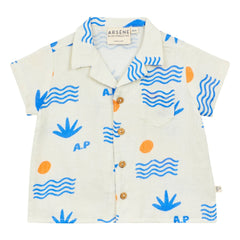 Arsène et Les Pipelettes - Camisa Wave Algodón Orgánico | Crudo