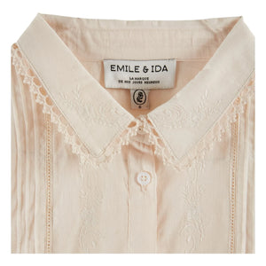 Emile et Ida - Blusa Vintage de Algodón | Crema