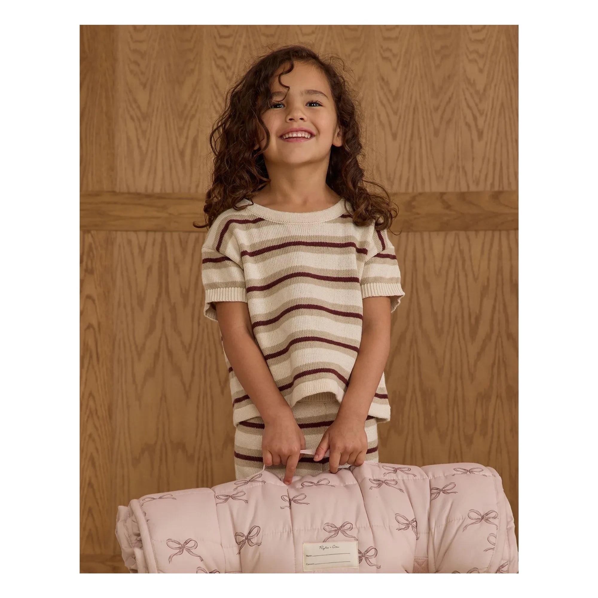 Rylee + Cru - Camiseta de malla crop top | Piedra