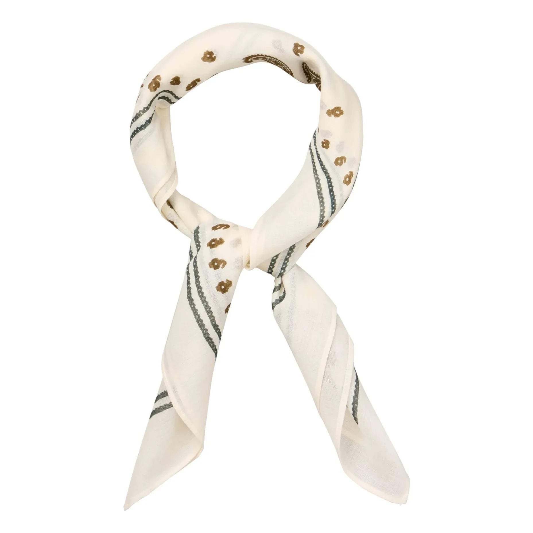 Becksöndergaard - Pañuelo de algodón Bloom Paisley | Crudo