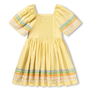 Vestido de algodón orgánico Molo Clotilde | Amarillo pálido