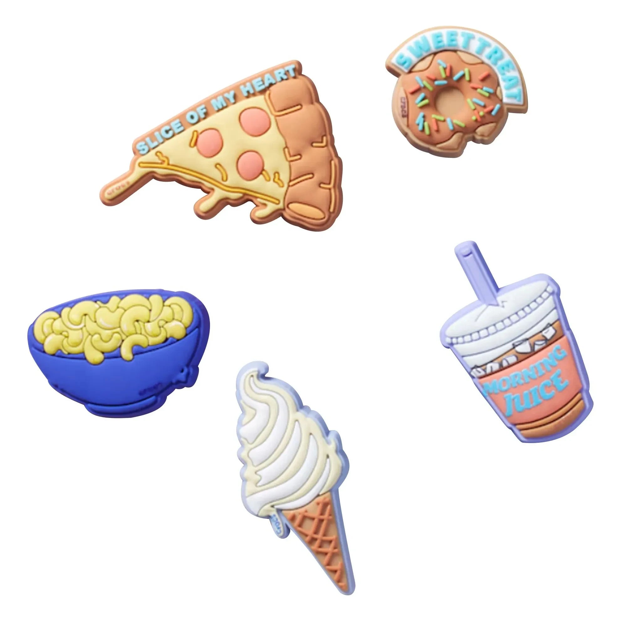 Crocs - Juego de Jibbitz de Comida de 5 Unidades | Marrón