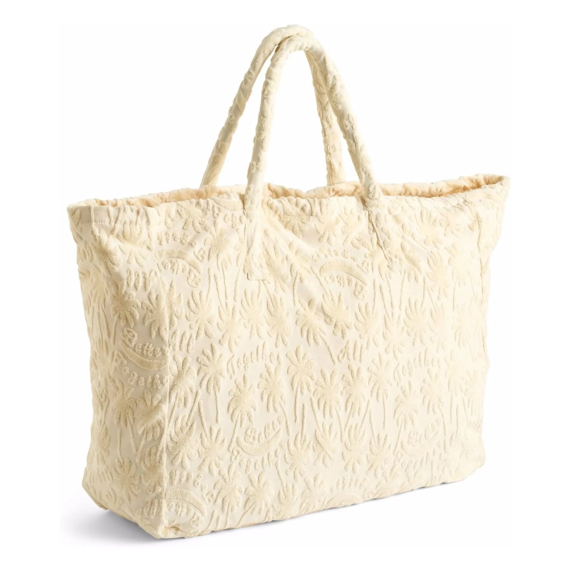 Molo - Bolso de playa de esponja con palmeras | Crudo