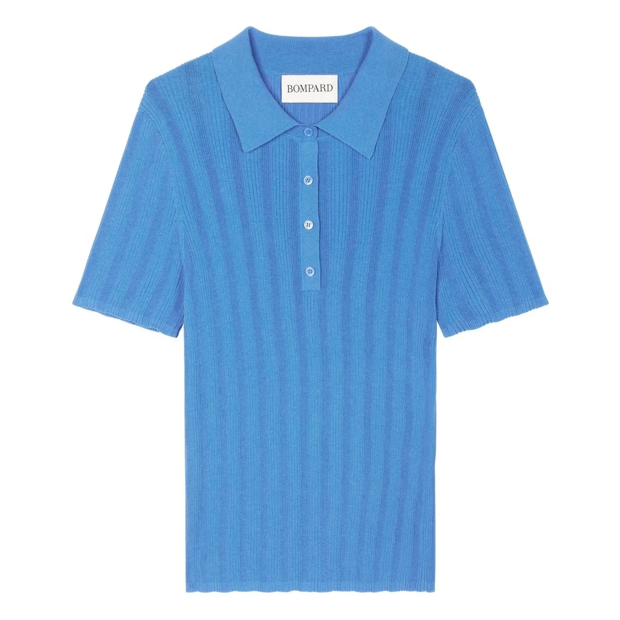 Bompard - Polo de algodón con nervaduras | Azul