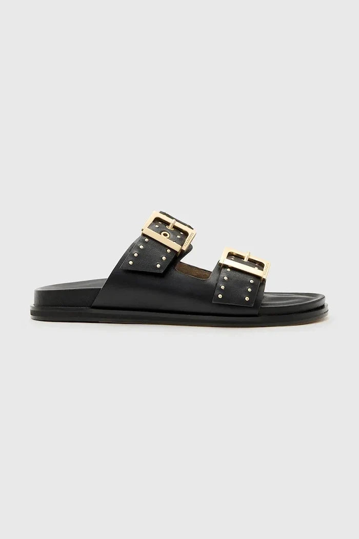 Sandalia Plana de Piel con Tachuelas Magda de AllSaints