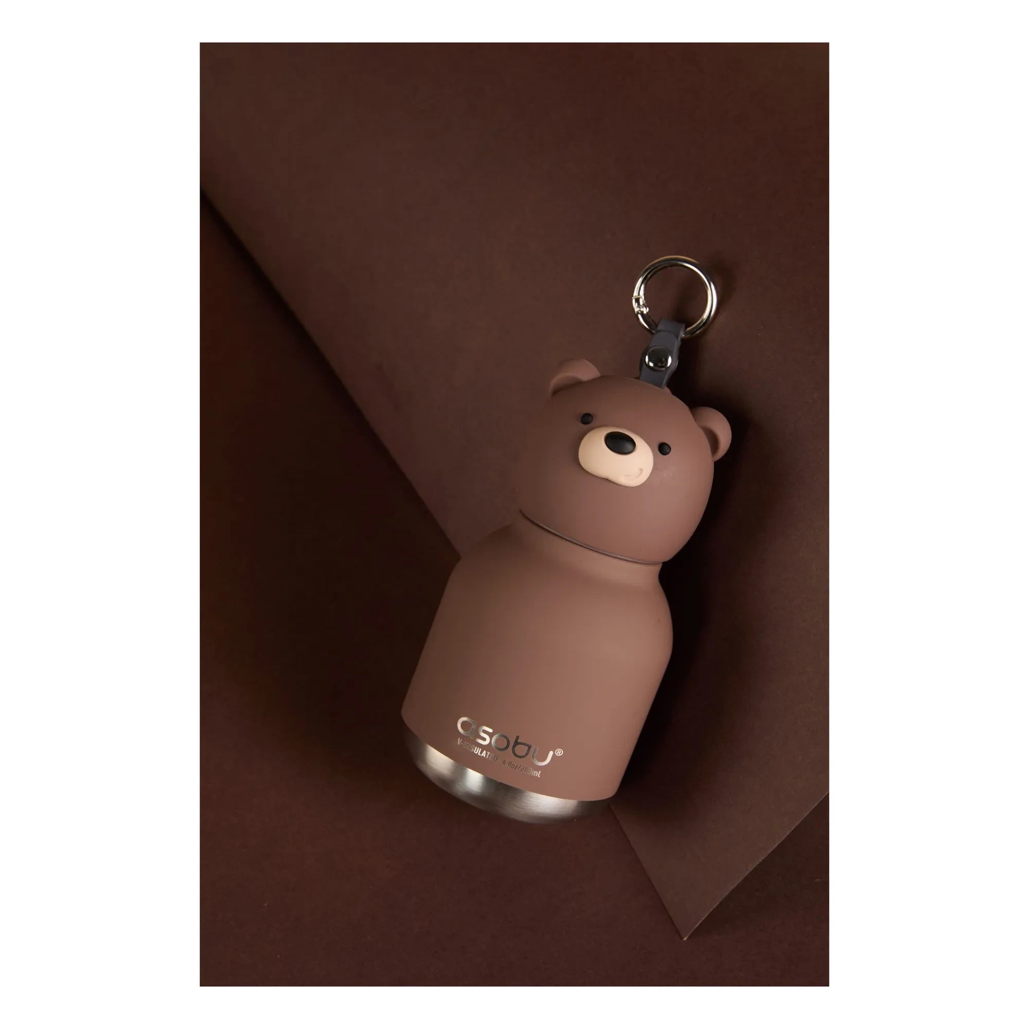 Asobu - Mini botella de acero inoxidable oso pardo | Brown