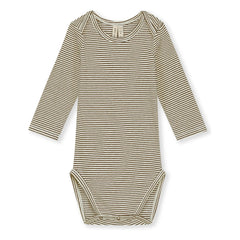 Gray Label - Body de rayas Algodón orgánico | Caqui