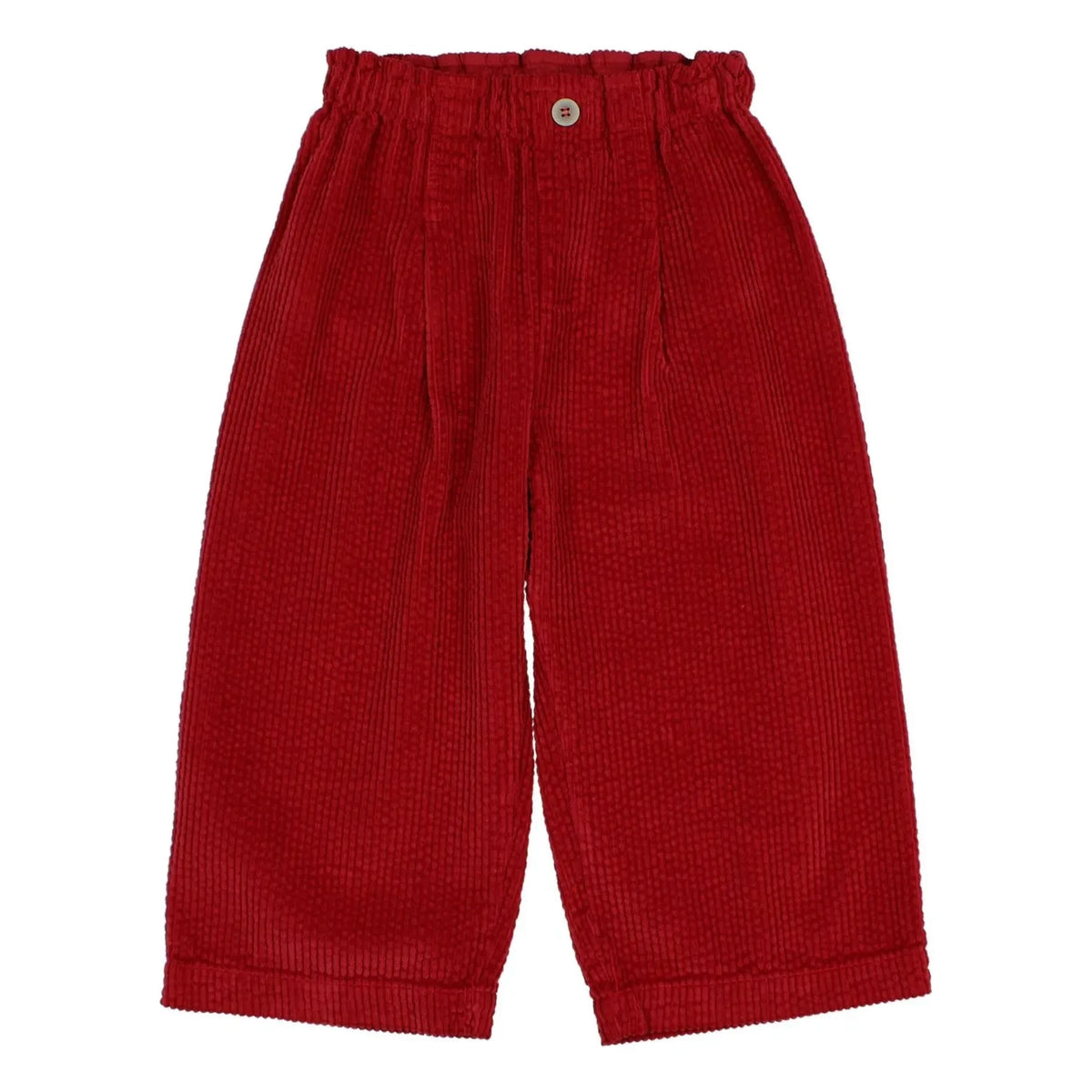 Búho - Pantalones de terciopelo girly | Rojo cereza
