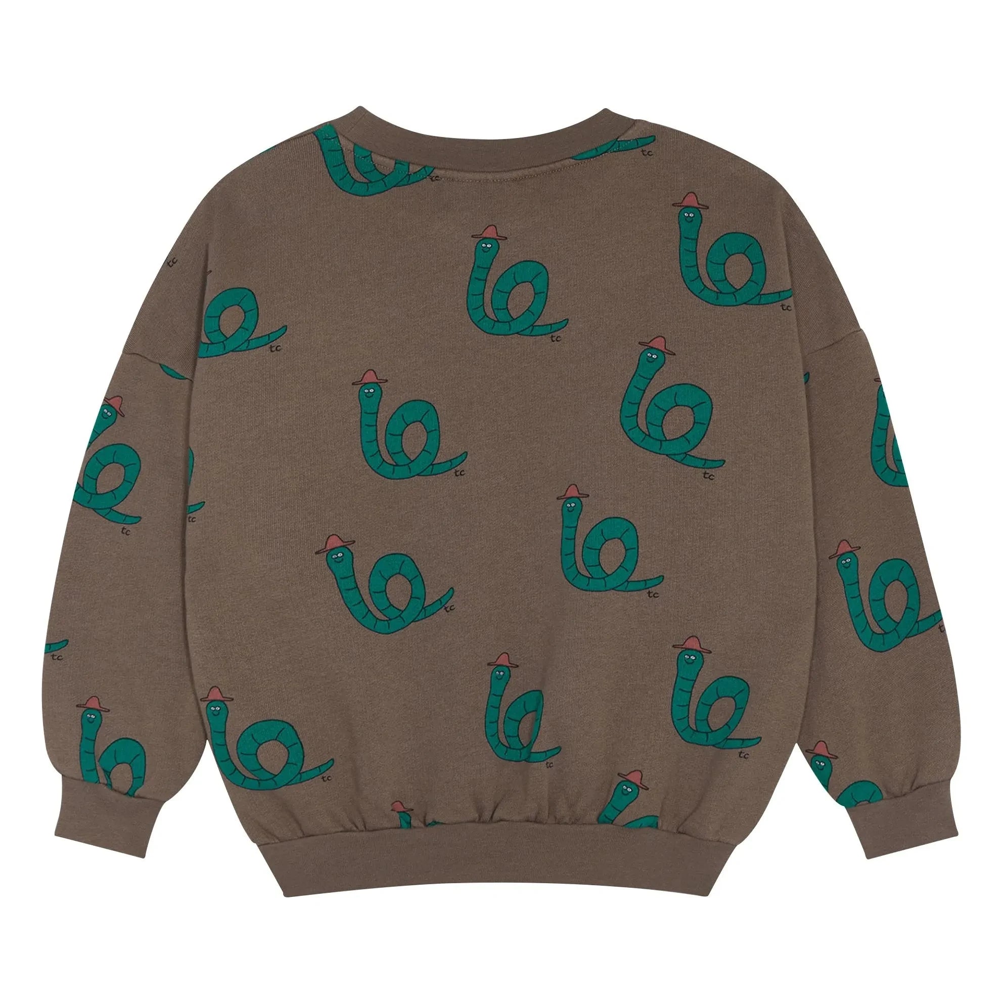 The Campamento - Yılan Desenli Sweatshirt | Kahverengi