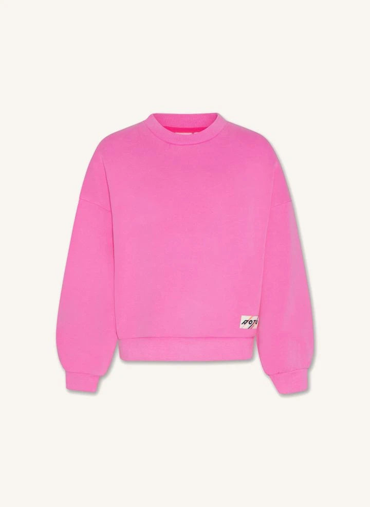 AO76 - Sudadera de algodón reciclado Violetta | Rosa fluorescente