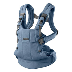 BabyBjörn - Mochila portabebés Harmony de tejido jaspeado | Azul
