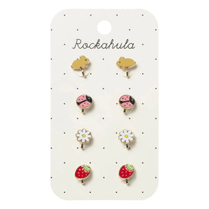 Rockahula Kids - Pendientes a presión Garden | Dorado