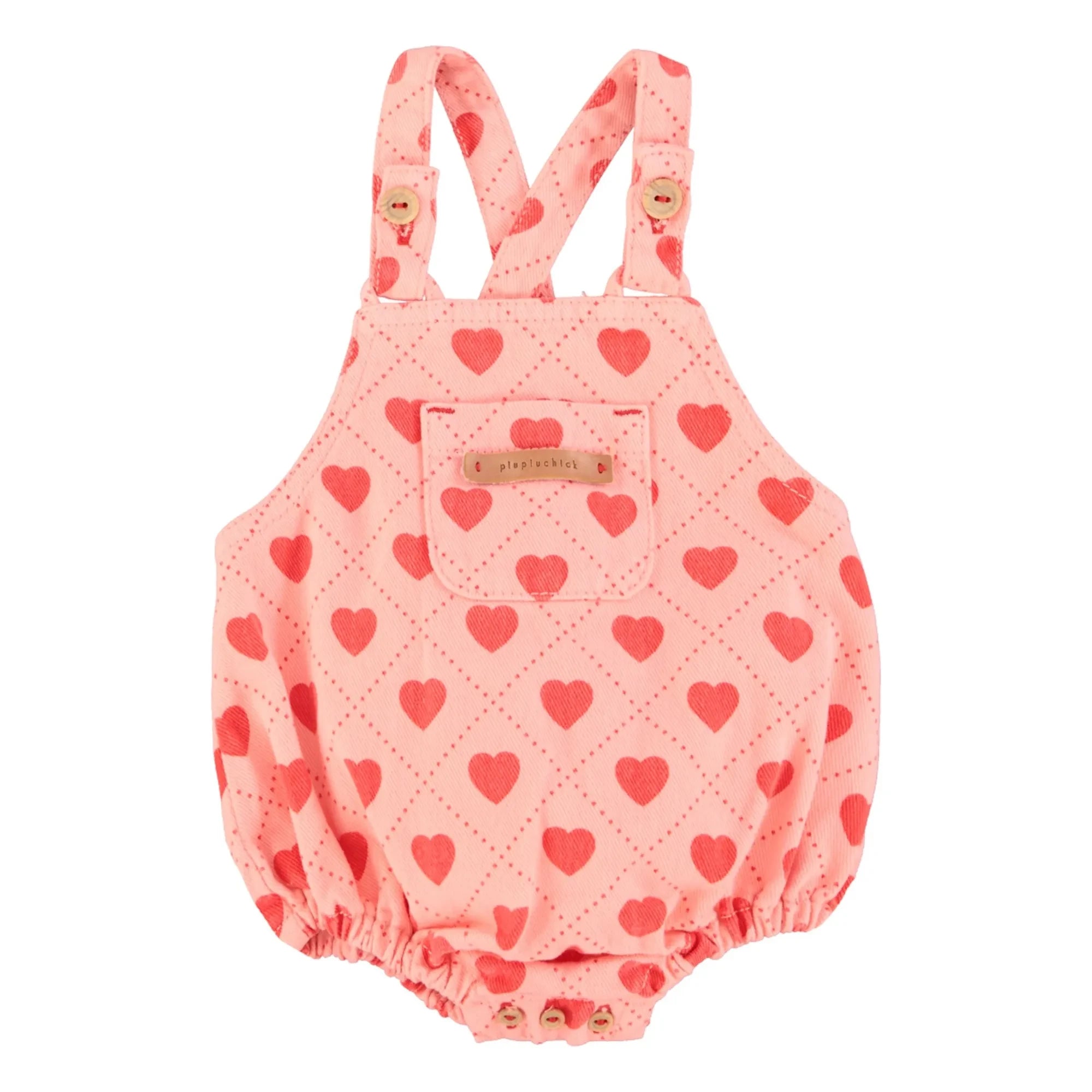 Piupiuchick - Mono de corazones de sarga | Rosa