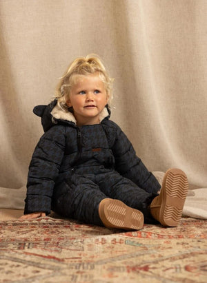 Töastie - Chaqueta Cloud Houndstooth impermeable hecha de fibras recicladas | Azul