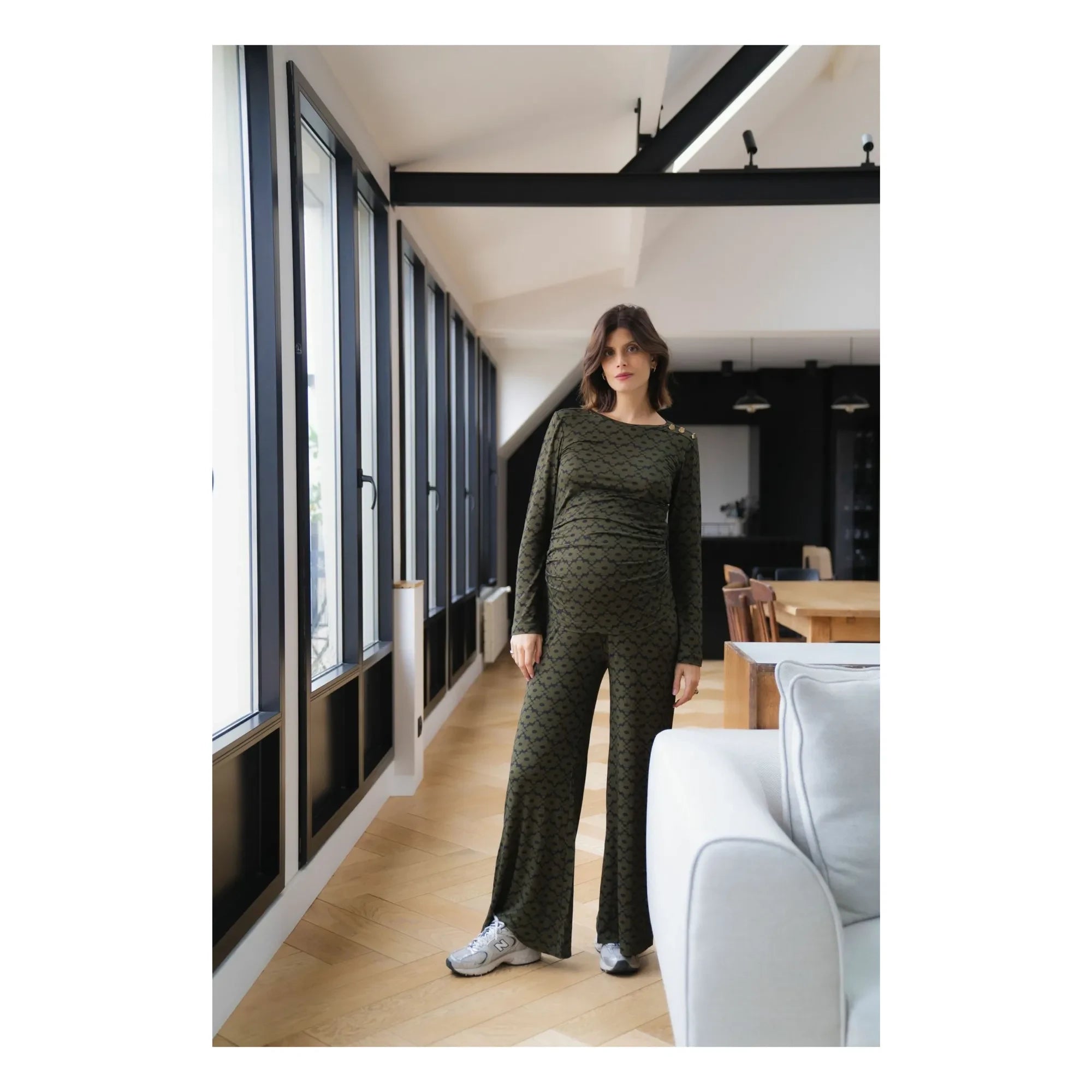 Colección Paloma - Pantalones Premamá Andrea Setentas | Caqui